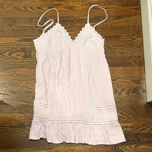 Skylar + Madison Light Pink Lace Midi Dress